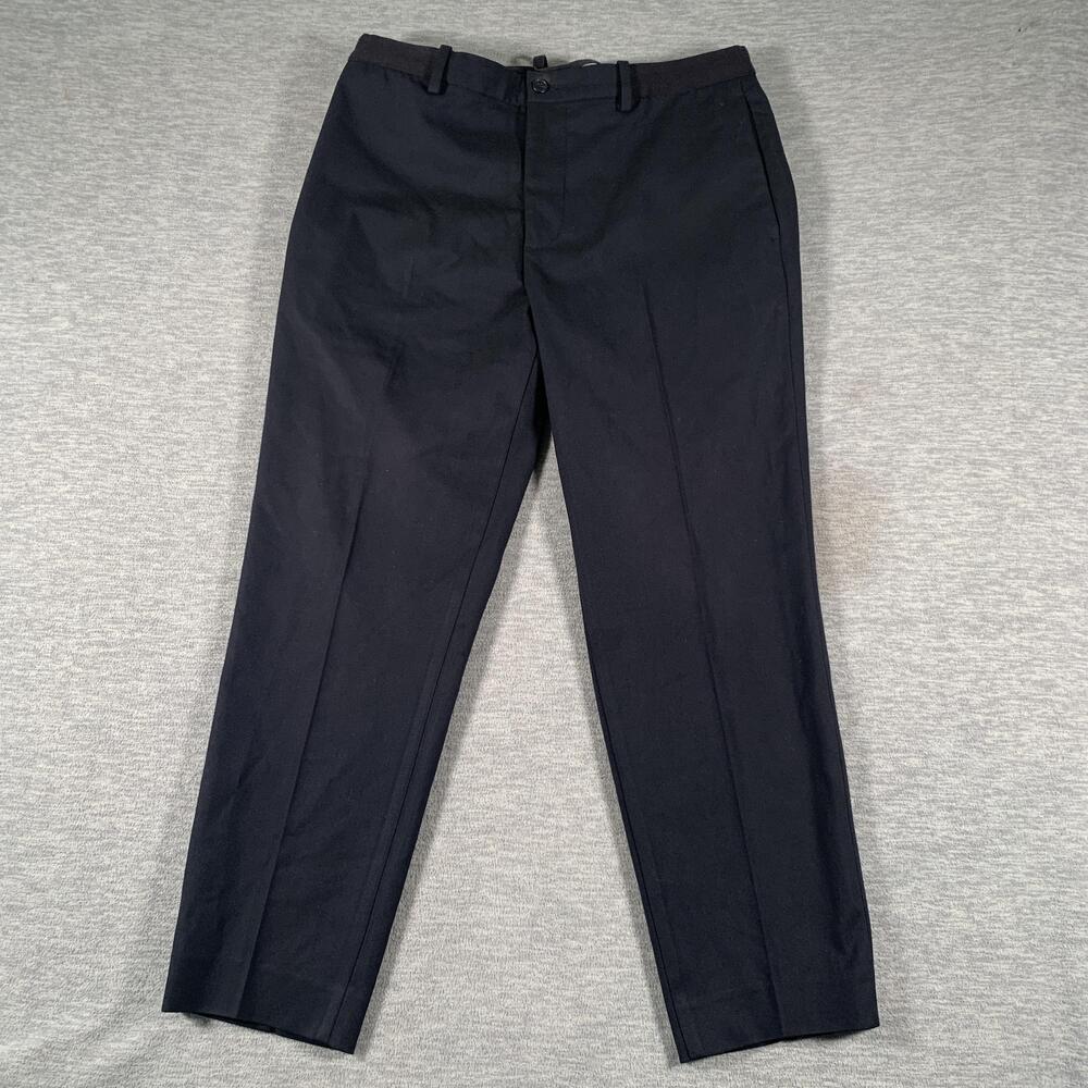 Uniqlo Pants Mens 33x28 Blue Slim Fit Elastic Waist Drawstring Chino Casual